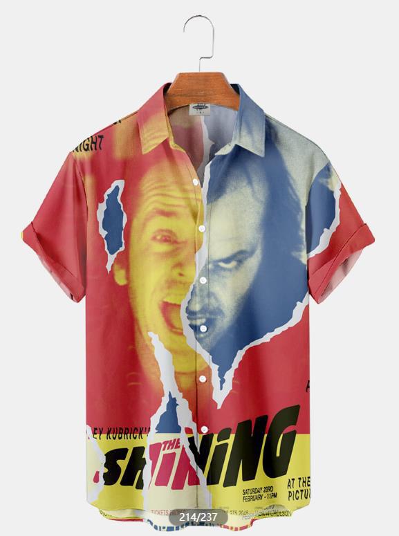 Tendencia de la moda para hombres Camisa de manga corta hawaiana Camisa estampada digital 3D Estilo explosivo transfronterizo de Amazon