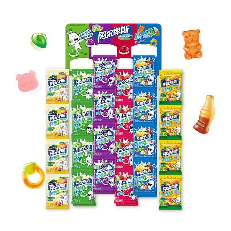 Alps 96 hanging board sugar double enjoyment stick fruit hard candy wedding snack snacks candy full box wholesale retail