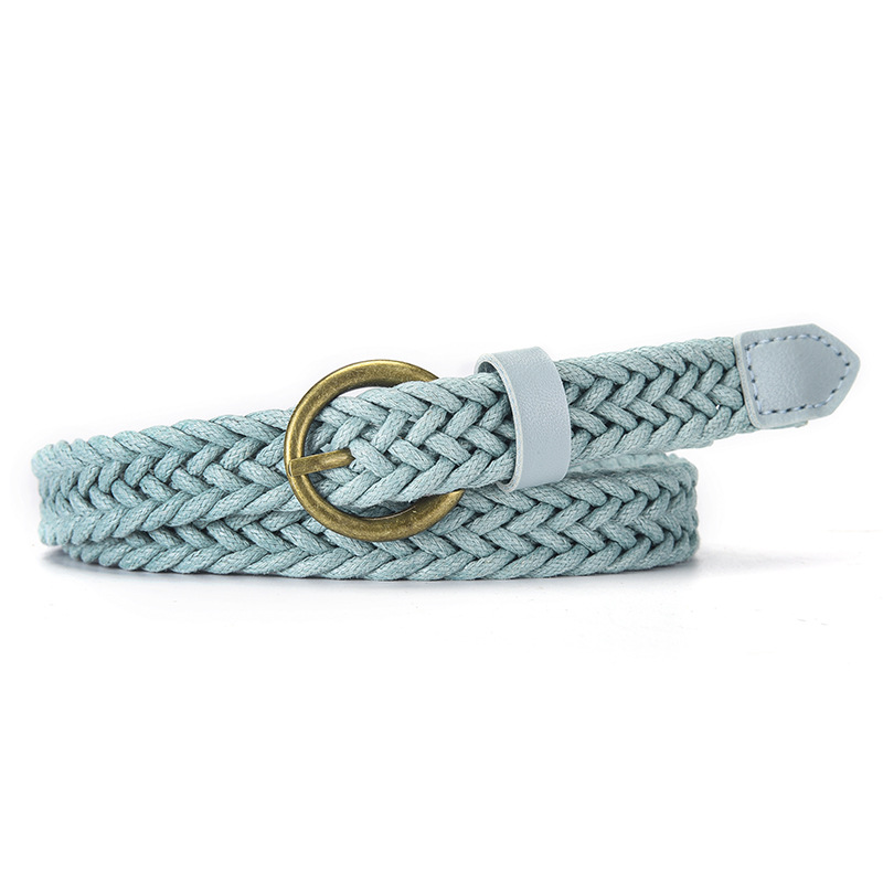 Cuerda Cinturón Tejida Retro de PU Decorativa para Vestidos y Camisas de Mujer