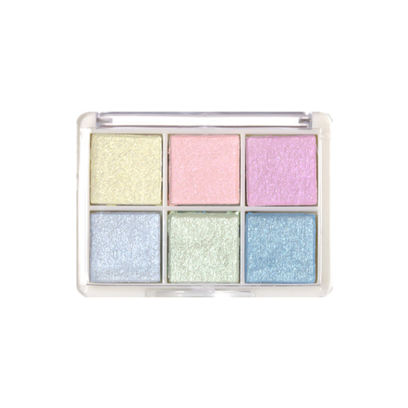Nail art six-color solid magic mirror powder hook edge Aurora powder super bright mirror flour gold and silver Internet red decorations do not fly powder