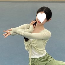 舞舞练功服上衣女抽绳系带开衫古典舞形体服基训跳舞蹈服装