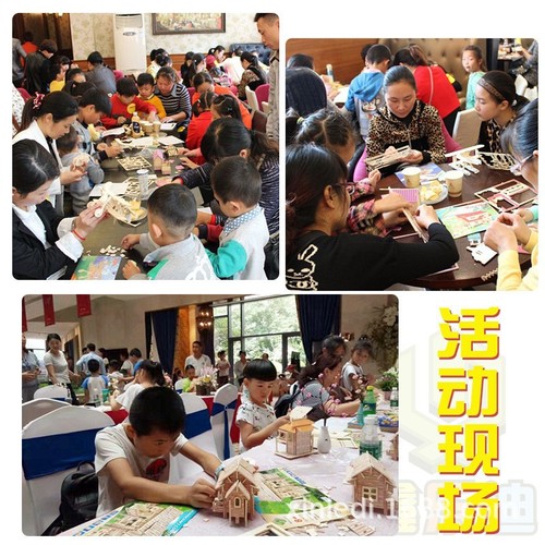 Wooden grounds for children and girls to assemble handmade ornaments diy assembled cabin model building wood small house puzzle