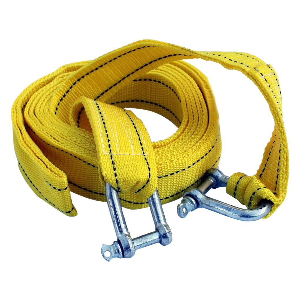 Car towing rope 4 meters 5 tons trailer double thick pull hook car towing rope towing rope towing rope with towing rope