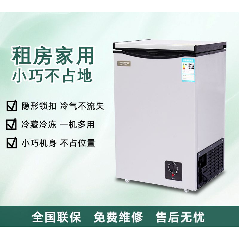 Small Freezer Mini Household Freezer Single Temperature Large Capacity Frozen Refrigeration Rental Small Refrigerator Energy Saving