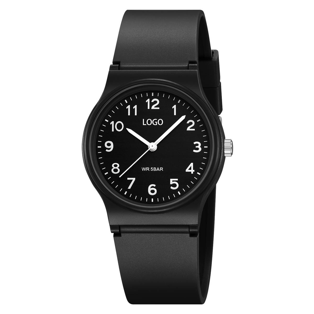 Reloj de cuarzo digital de contraste personalizado 50 metros de reloj de fiesta de estudiantes impermeable silencioso mientras camina simple reloj de tendencia personalizado