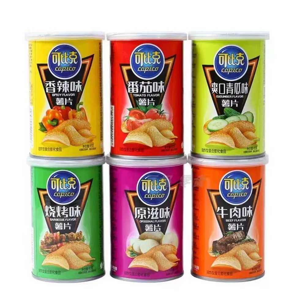 45 г кебик картофельные чипсы Дали сад кебик маленький баррель помидор барбекю вкус картофельные чипсы дети пыхтел оптом