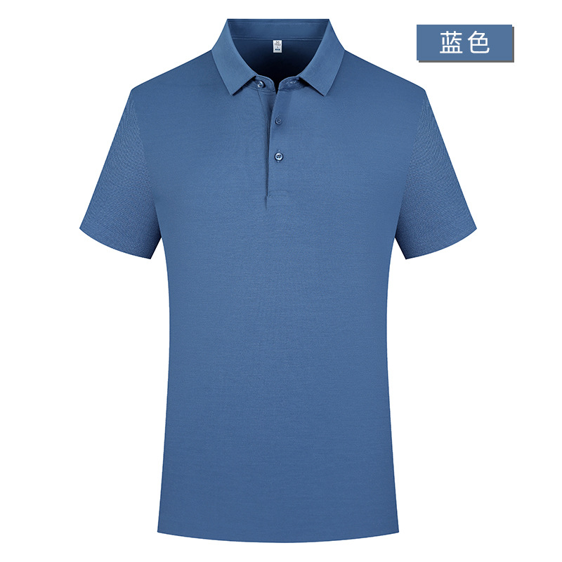 Camiseta POLO sin costuras antibacteriana Modal Sorona 5A con logotipo personalizado estampado, ropa de trabajo de manga corta, ropa de trabajo de verano
