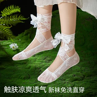 绑带船袜女高跟鞋袜子夏季薄款浅口芭蕾风棉袜夏天透气防臭隐形袜