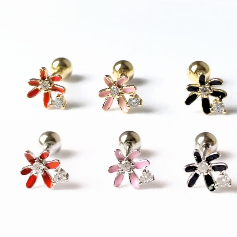 Labret stud lip piercing jewelry styling detail