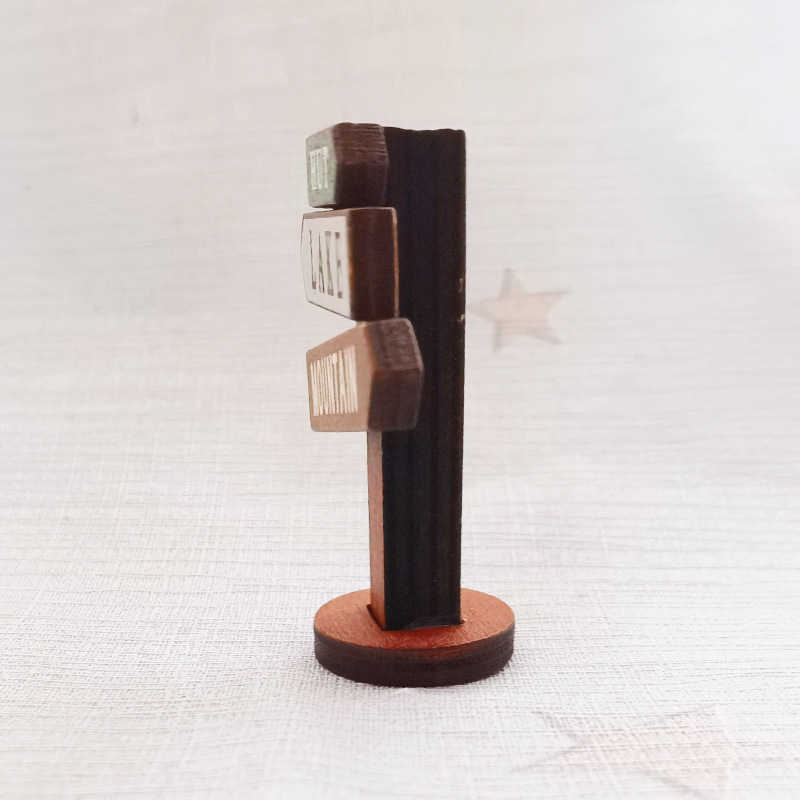 Cross-Border Wooden Crafts, Wooden Crafts, Road Signs, Street Signs, Garden Micro-Landscape Ornaments, Desktop Gardening Decorations, Cute Handmade Items