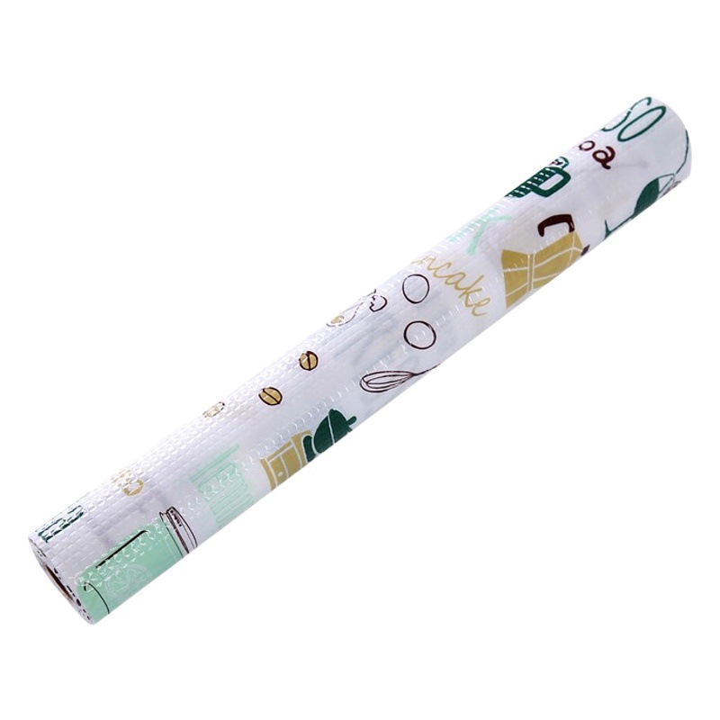 Impreso de corte antideslizante cajón pad papel gabinete a prueba de polvo a prueba de humedad placemat zapato gabinete cocina mesa pad papel a prueba de aceite