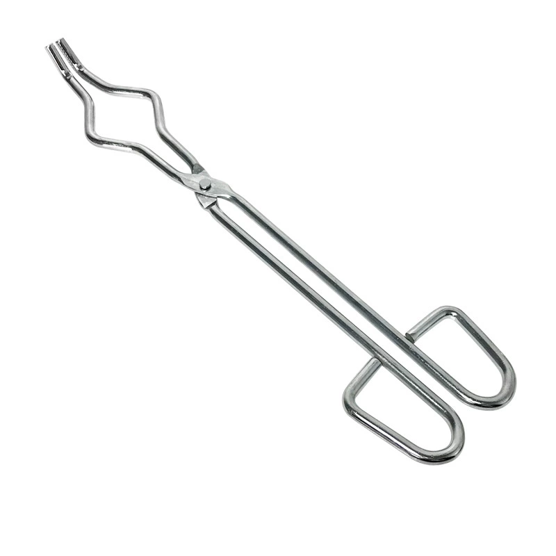 Щипцы для тиглей 35 см, зажим для колб, инструмент для учебных экспериментов, из нержавеющей стали, лабораторный, высокотемпературный, специальный инструмент для лаборатории