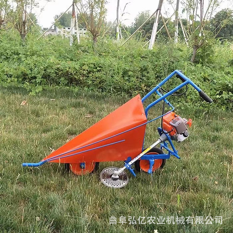 单行手推收割机辣椒玉米大豆芝麻桑树苗手推割晒机四冲程家用割晒