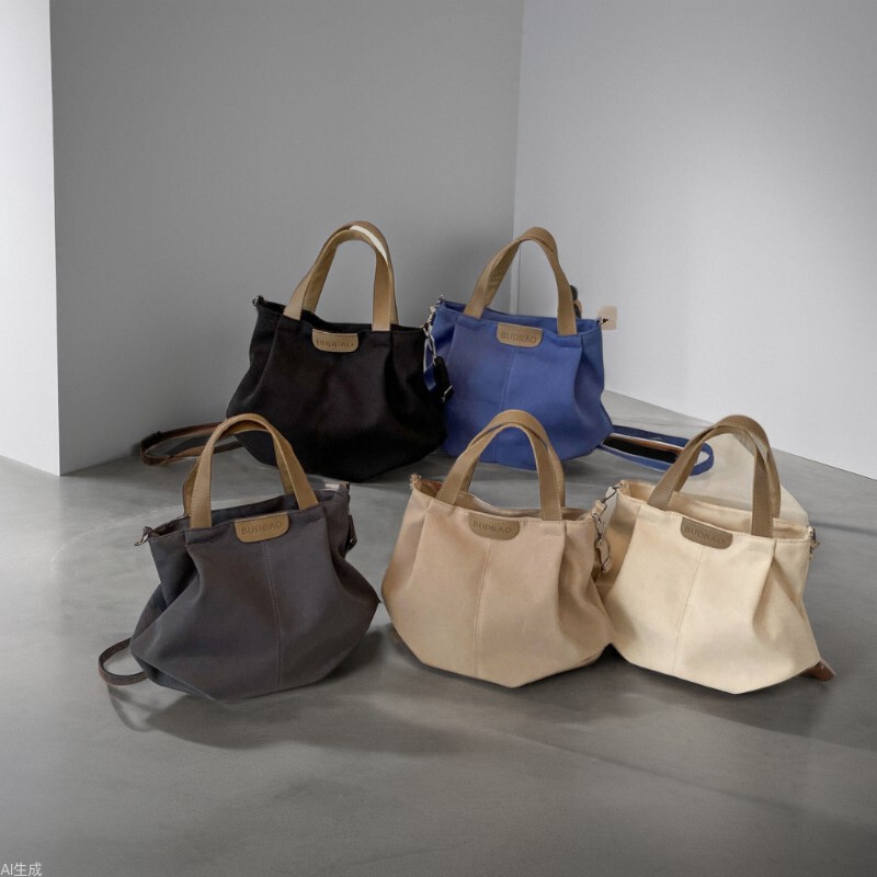 2024 New versatile large capacity canvas tote bag trendy handbag trendy commuter bag shoulder crossbody bag