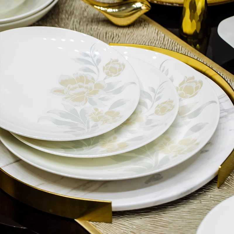 Ceramic Tableware Set, Home Use, Anti-Scald, Microwave & Dishwasher Safe, Multiple Sizes