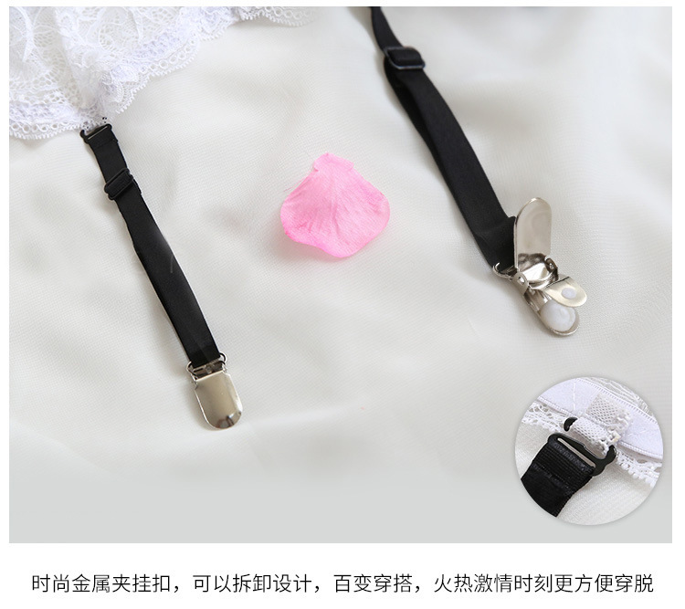 Bunny Girl Lace Open-Crotch One-Piece Costume with Headpiece and Wrist Cuffs — detail image 14