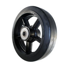 5X2铸铁铁芯橡胶轮  重型轮 重型脚轮 平板轮