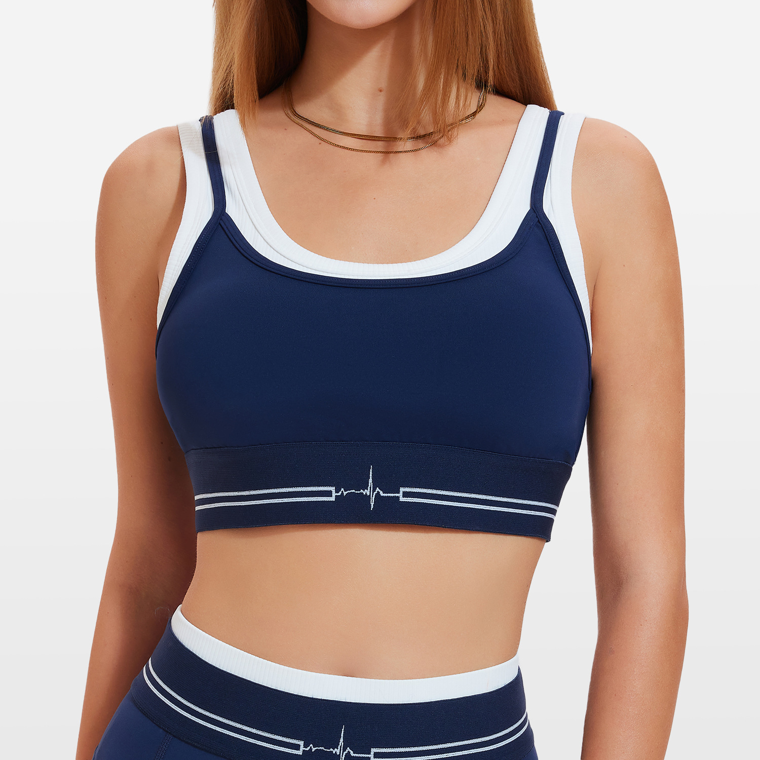 Cross-border nueva ropa interior deportiva desnuda sin rastro botón de espalda yoga sujetador antichoque poliestireno acondicionamiento físico correr espalda hermosa