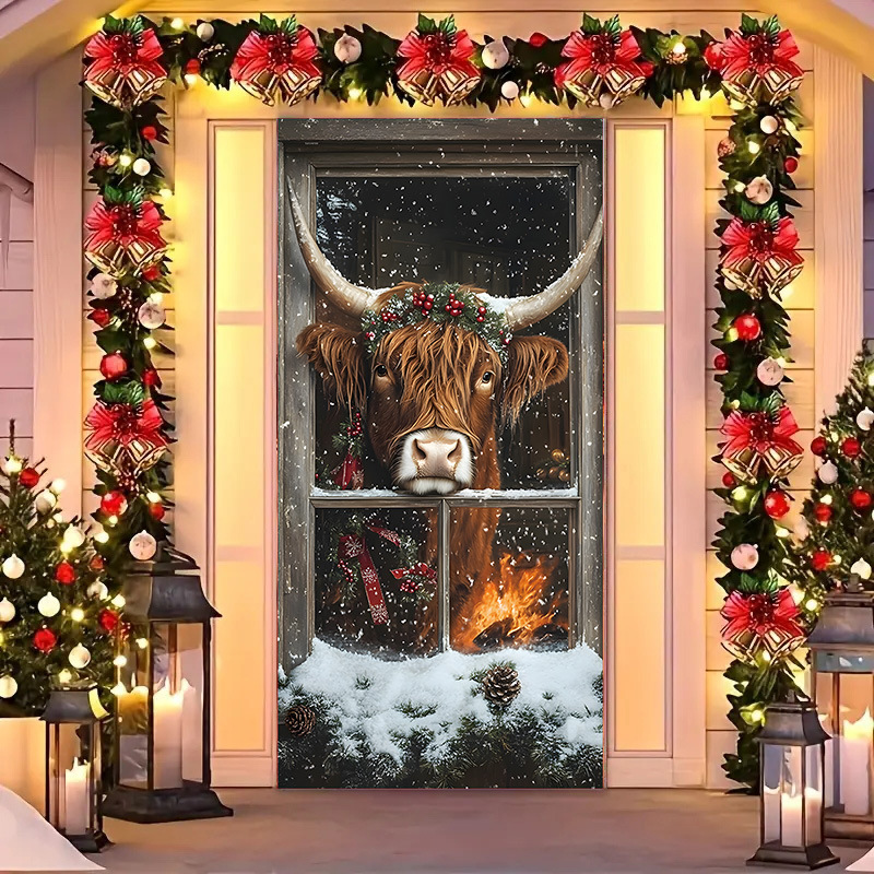 Transfronterizos JIT Navidad decoración colgante festivales atmósfera etiqueta de puerta fiesta atmósfera de fondo decoración cubierta de puerta