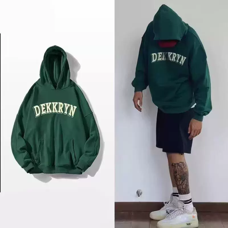 2024 новый свитер с капюшоном мужская весна осень ins гонконгский ветер свободный прилив буквенные принты дикая куртка