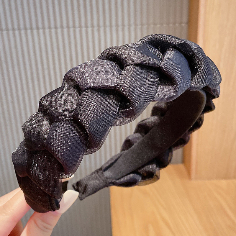 エレガントな気質の女性用高頭頂部ヘアバンド、多用途のコーヒー色のスポンジヘアピン、ファッショナブルなヘッドバンド、洗顔用ヘアバンド|undefined