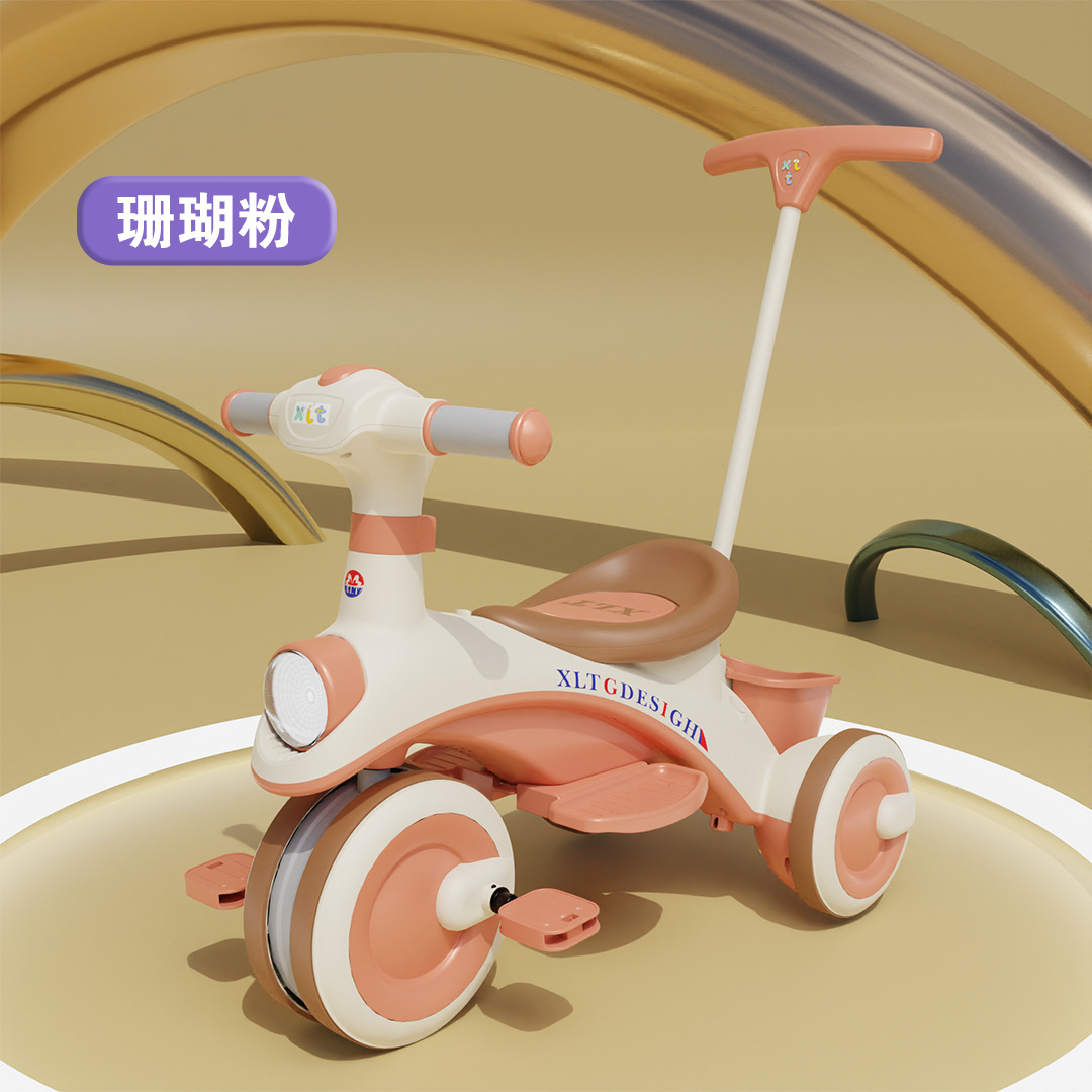 Triciclo para niños, bicicleta 1-2-3 a 6 años, bicicleta de pedales para niños, cochecito para bebés, cochecito para bebés