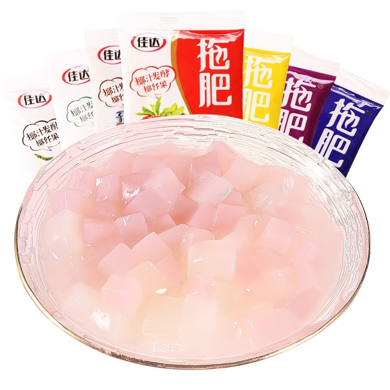 Jiadu Tofu Fat Coconut Fruit Jelly Pudding 8090 Nostalgia Childhood Children Snack Wholesale