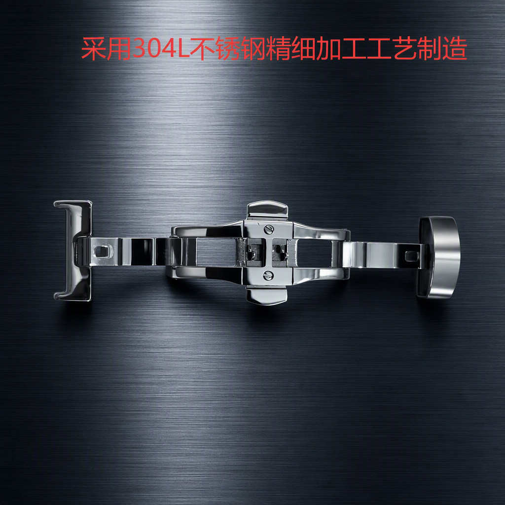 304L不锈钢蝴蝶扣手表配件表扣