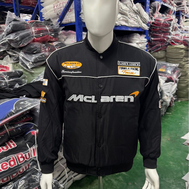 McLaren Heavy Industry Digital Print F1 Racing Jacket with Cotton Lining, Motorcycle Jacket, Direct from the Factory, Supports Dropshipping