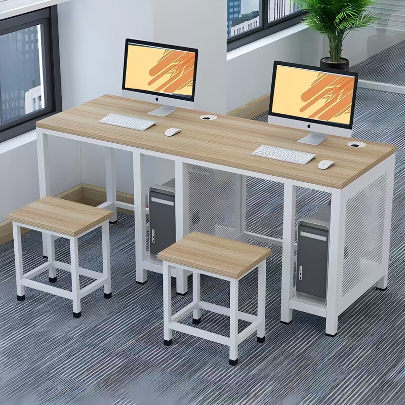 School Tables and Chairs Steel Computer Tables and Chairs School Double Computer Room Training Classroom Computer Room Tutoring Computer Desk