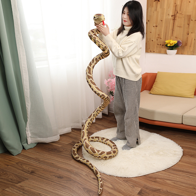 Simulación de juguetes de peluche serpiente falsa serpiente pequeña serpiente verde props mascotas parodia niños niños grandes muñecas pitón dorada