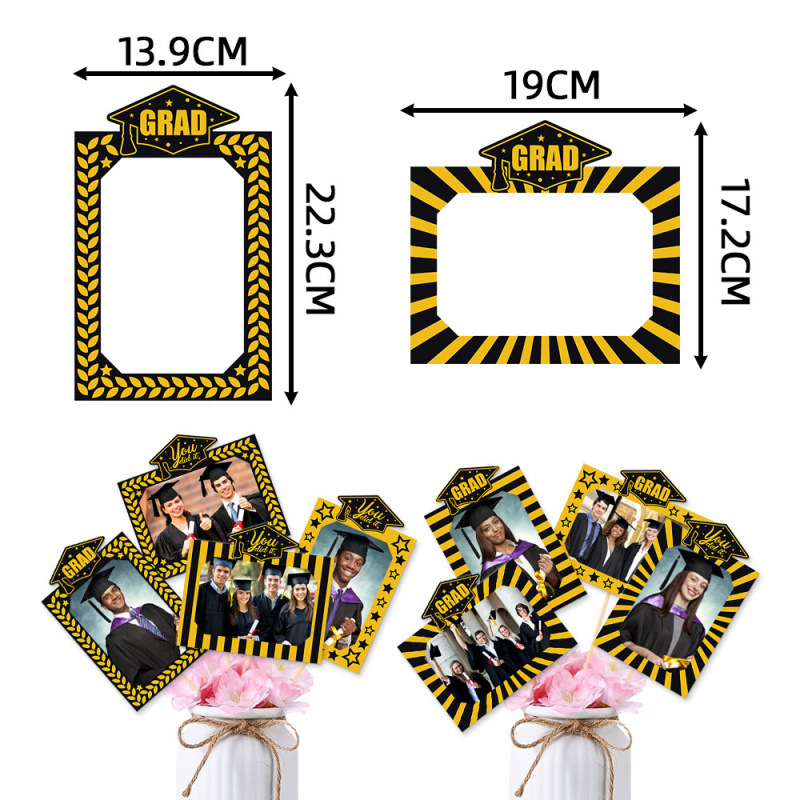 2025 nueva temporada de graduación de decoración de fotos Grad vasos de flores fiestas de graduación de decoración vasos de flores