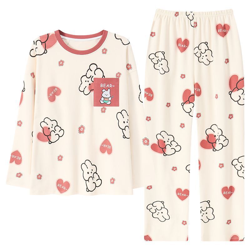 Transfronterizo al por mayor de otoño cremallera de algodón (con cojín de pecho) cuello redondo pantalones de manga larga pijamas de mujer ropa para el hogar