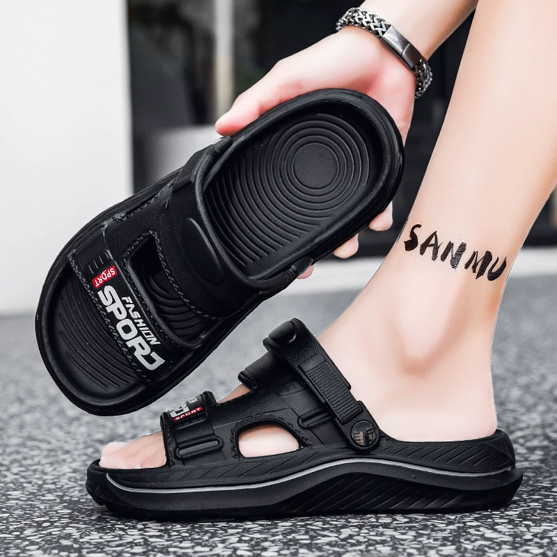 Новые мужские уличные летние простые сандалии из ЭВА для уличной одежды, повседневная нескользящая пляжная обувь на толстой подошве