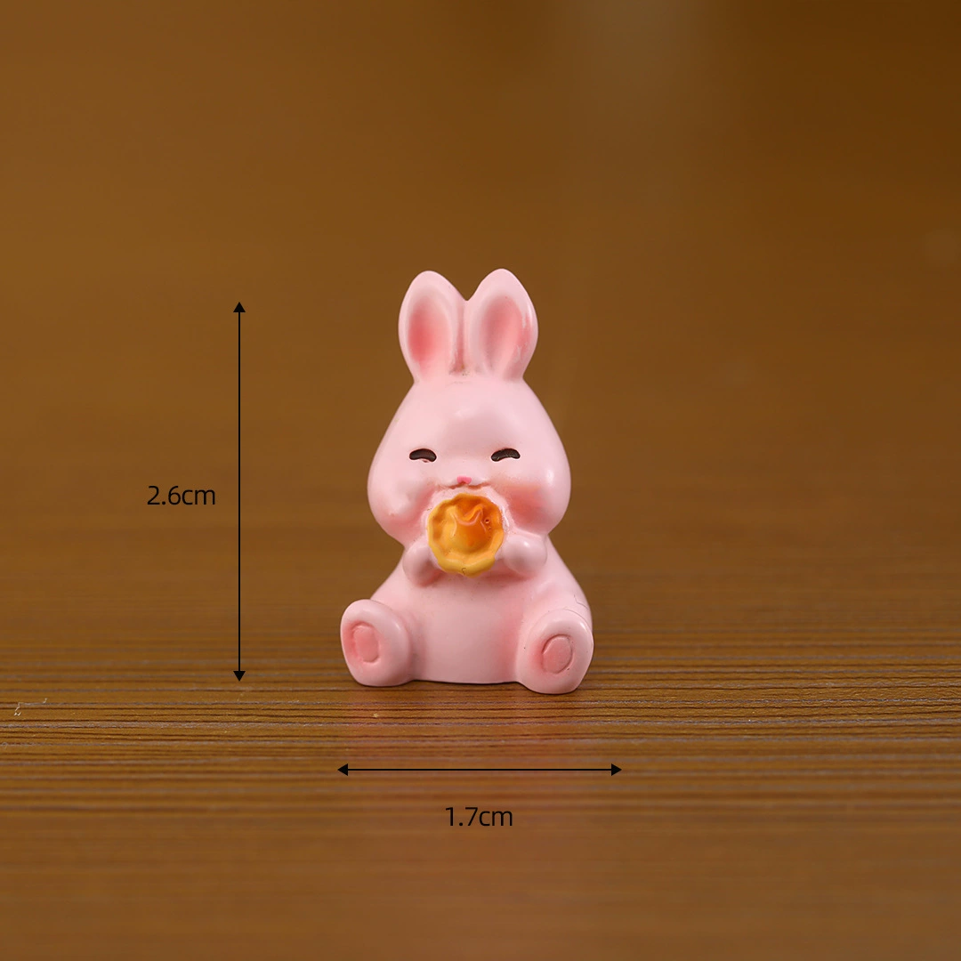 Cute cartoon small rabbit, cute animals, micro landscape
