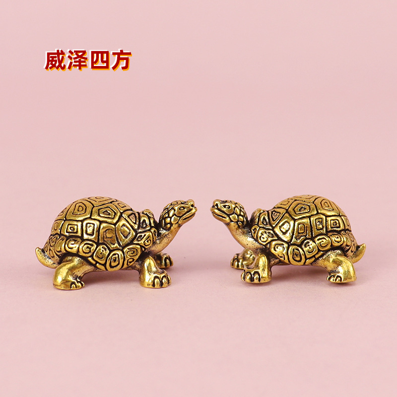 霸下龙龟黄铜工艺品摆件家居摆件景区摆摊小乌龟富甲天下龟壳批发
