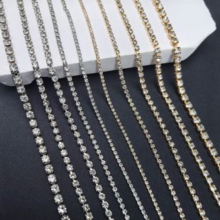 Ultra-Fine Chain Claw Diamond Chain Stereo Metal Rhinestone Jewelry Can Be Cut DIY Nail Decoration Gold and Silver Chain
