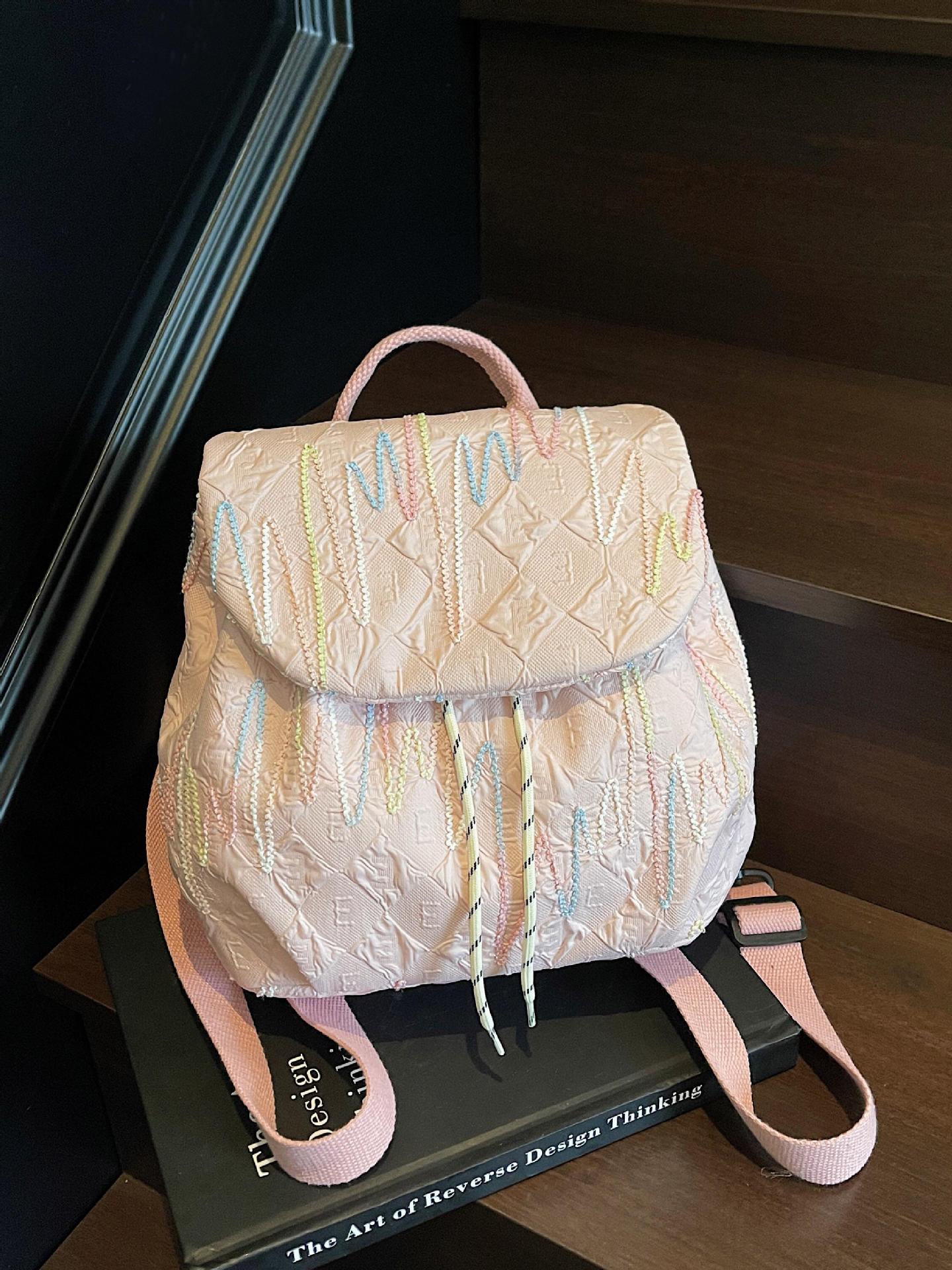 Estudiantes de clase mochila para mujeres de gran capacidad 2025 nueva mochila universitaria de estilo universal mochila de estilo de moda