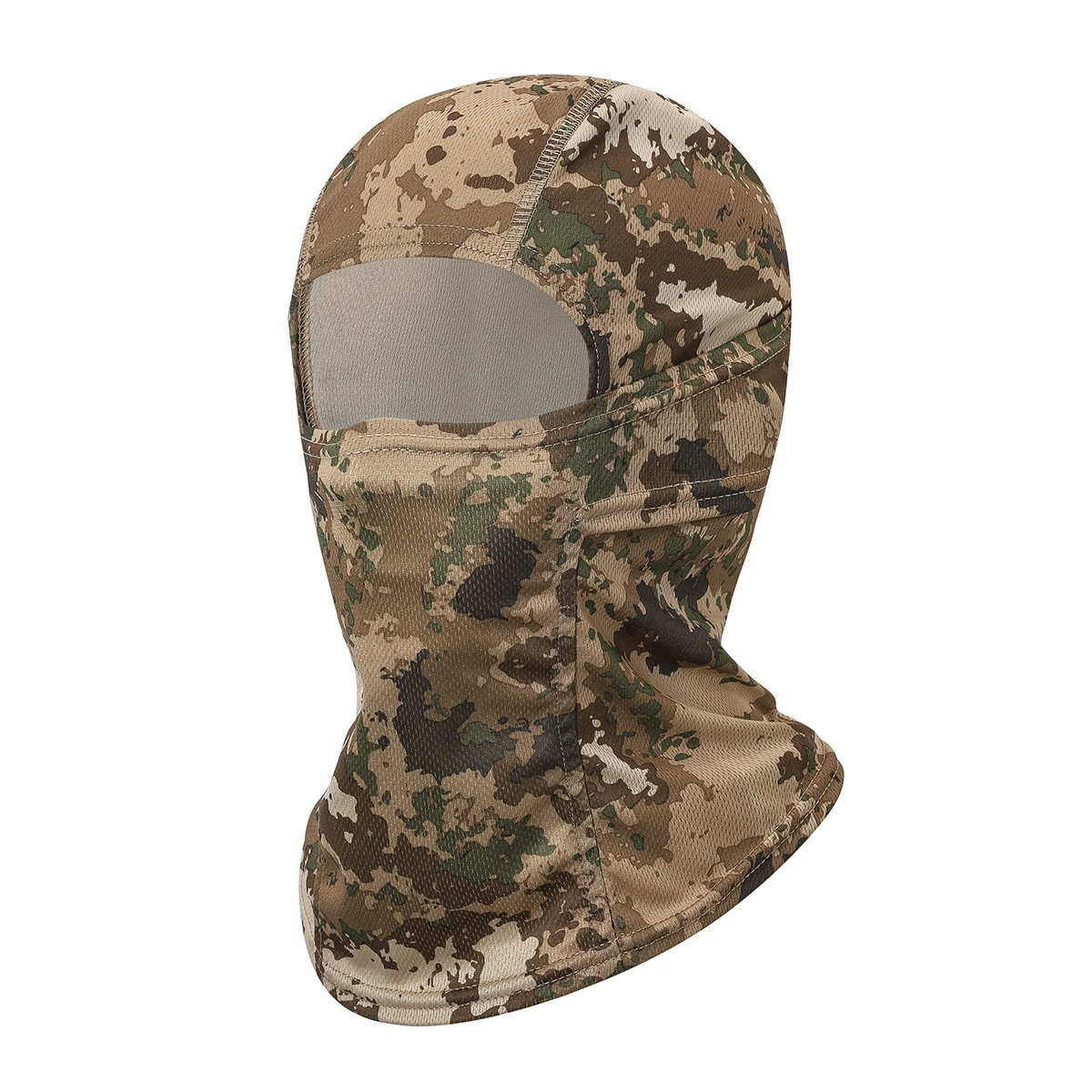Camo ice silk cooling sun protection face mask for military fans, camouflage summer head cover, for men and women, outdoor fishing sun shield