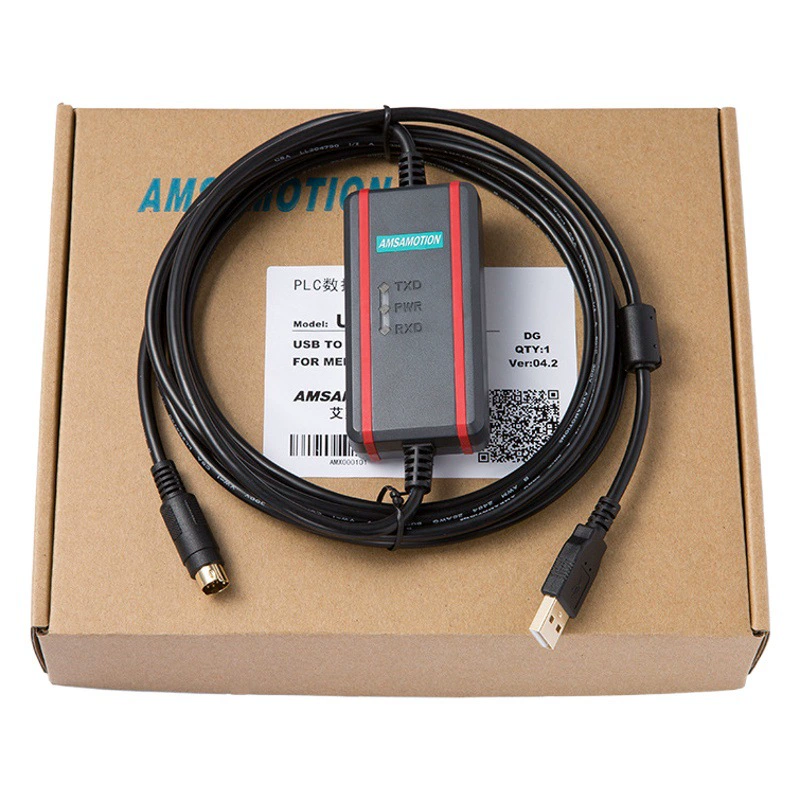 Amoxun USB-SC09-FX подходит для кабеля программирования ПЛК линии загрузки Mitsubishi FX1N/1s/2N/3U/3S