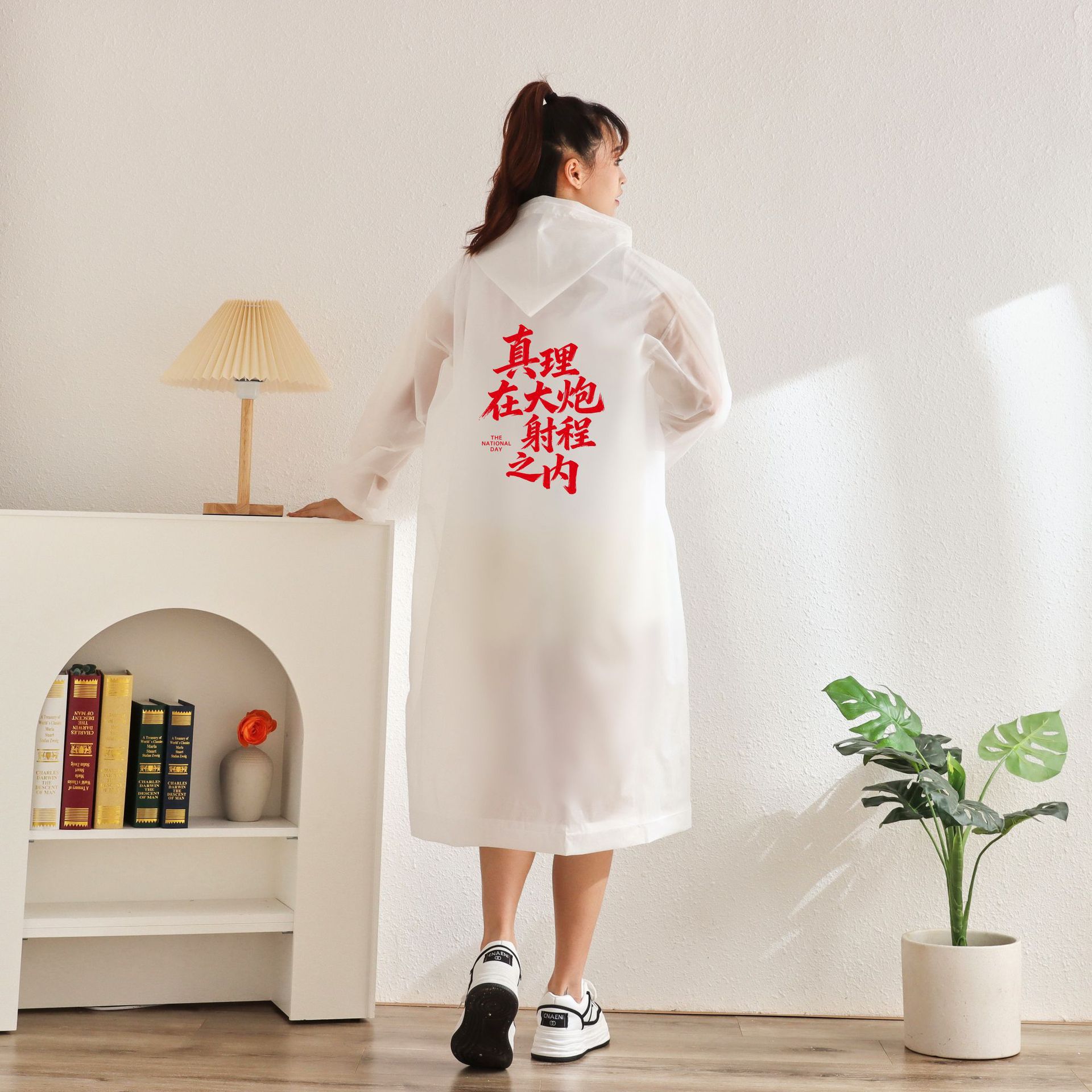 Impermeable EVA, engrosado y alargado, poncho de lluvia de cuerpo completo para adultos, buena calidad, de una pieza, impermeable reutilizable para mujeres.