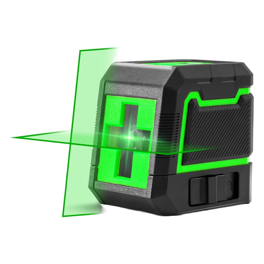 Fábrica al por mayor nivel láser portátil pequeño mini luz fuerte línea delgada línea automática 2 Línea de luz verde proyector