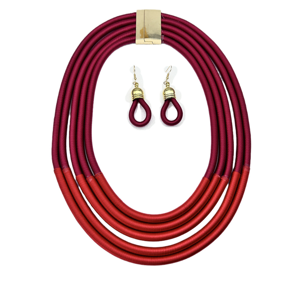 238g Weight Jewelry Set Classification Earrings + Necklace Quantity Holiday, Daily Occasion Mixed materials Material Color Block Pattern Women's Gender Epoxy Design Casual, Ethnic Style Style Casual Ethnic Style Color Block Mixed Materials Epoxy Women's Jewelry Set 10