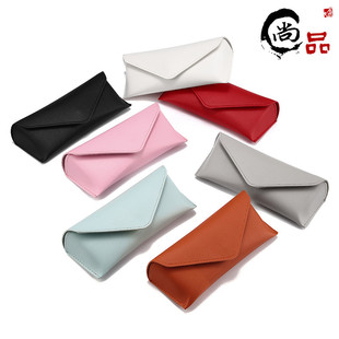 New black leather glasses box white sunglasses box PVC ladies sunglasses box in stock logo