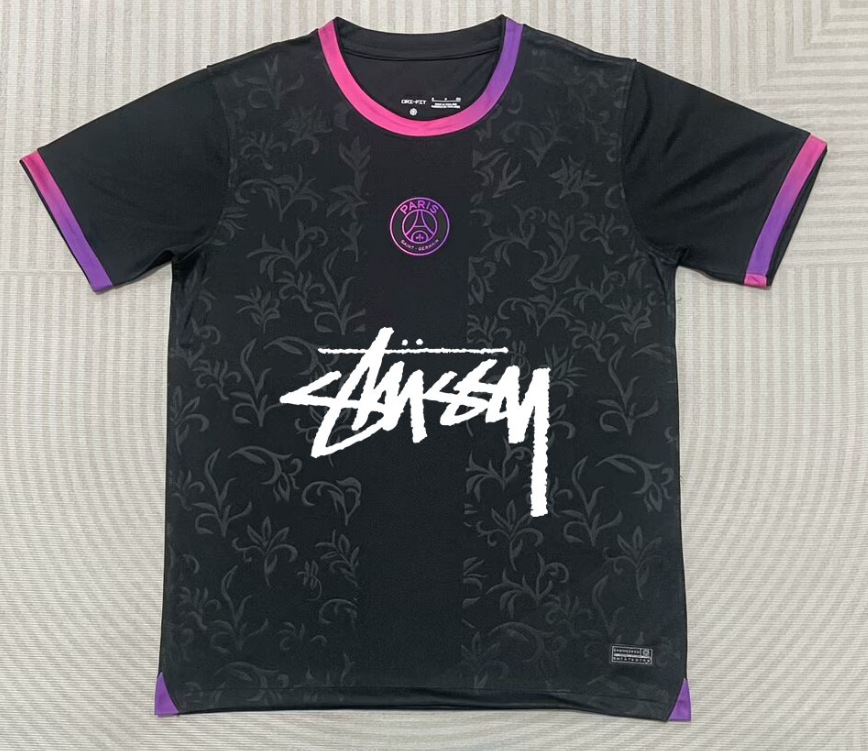 Stussy Jersey Brasil Flamengo Italia Edición conmemorativa Portugal París Francia Uniforme de fútbol