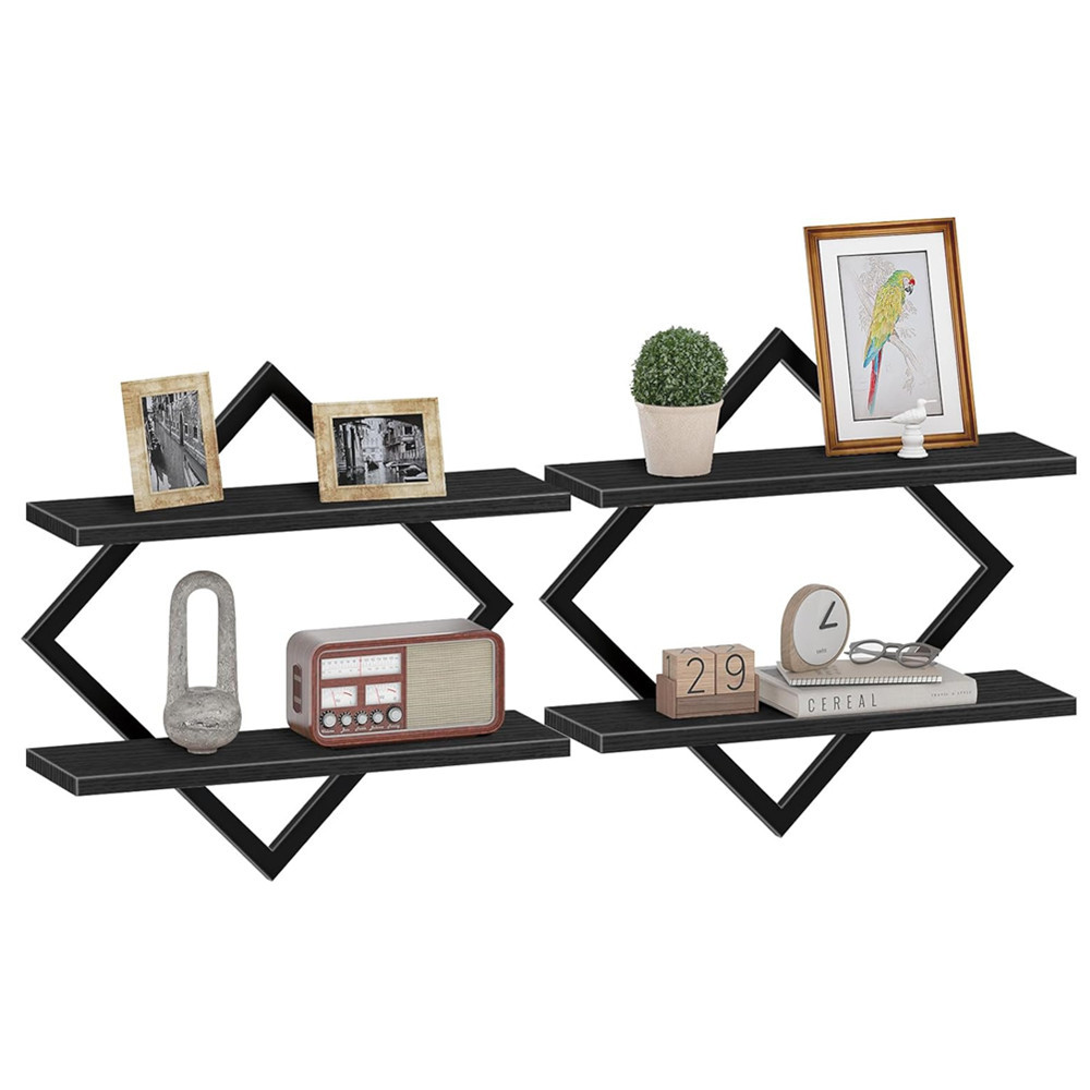 Estantes de pared de madera transfronterizos en el punto de fondo de pared de sala de estar vasos decorativos estantes de almacenamiento de artículos domésticos