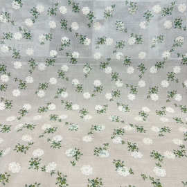 时尚新品麻棉棉布印花刺绣面料女装连衣裙棉线绣花布面料刺绣蕾丝