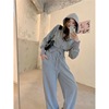 Manufactor Supplying leisure time Athletic Wear suit spring and autumn Thin section Fashion Network Hooded Sweater Broad leg