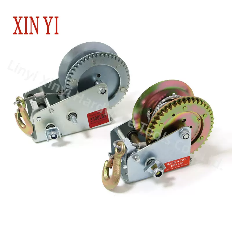 跨境供源头工厂批发钢丝绳绞盘吨迷你手动锁家用卷扬机船用绞车