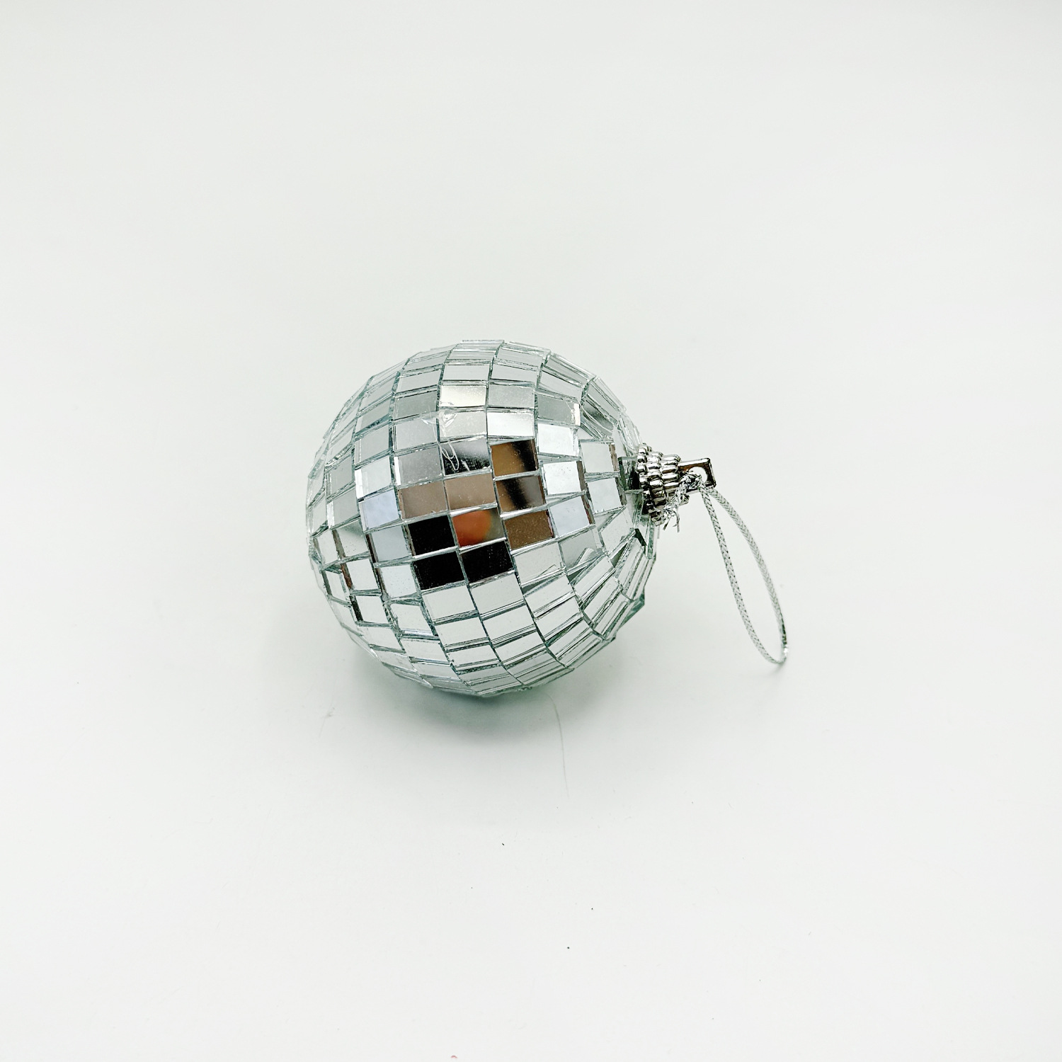 Disco bola de espejo bola láser de vidrio decoración de pastel de Amazon transfronterizo 2025 nueva decoración bola de Navidad